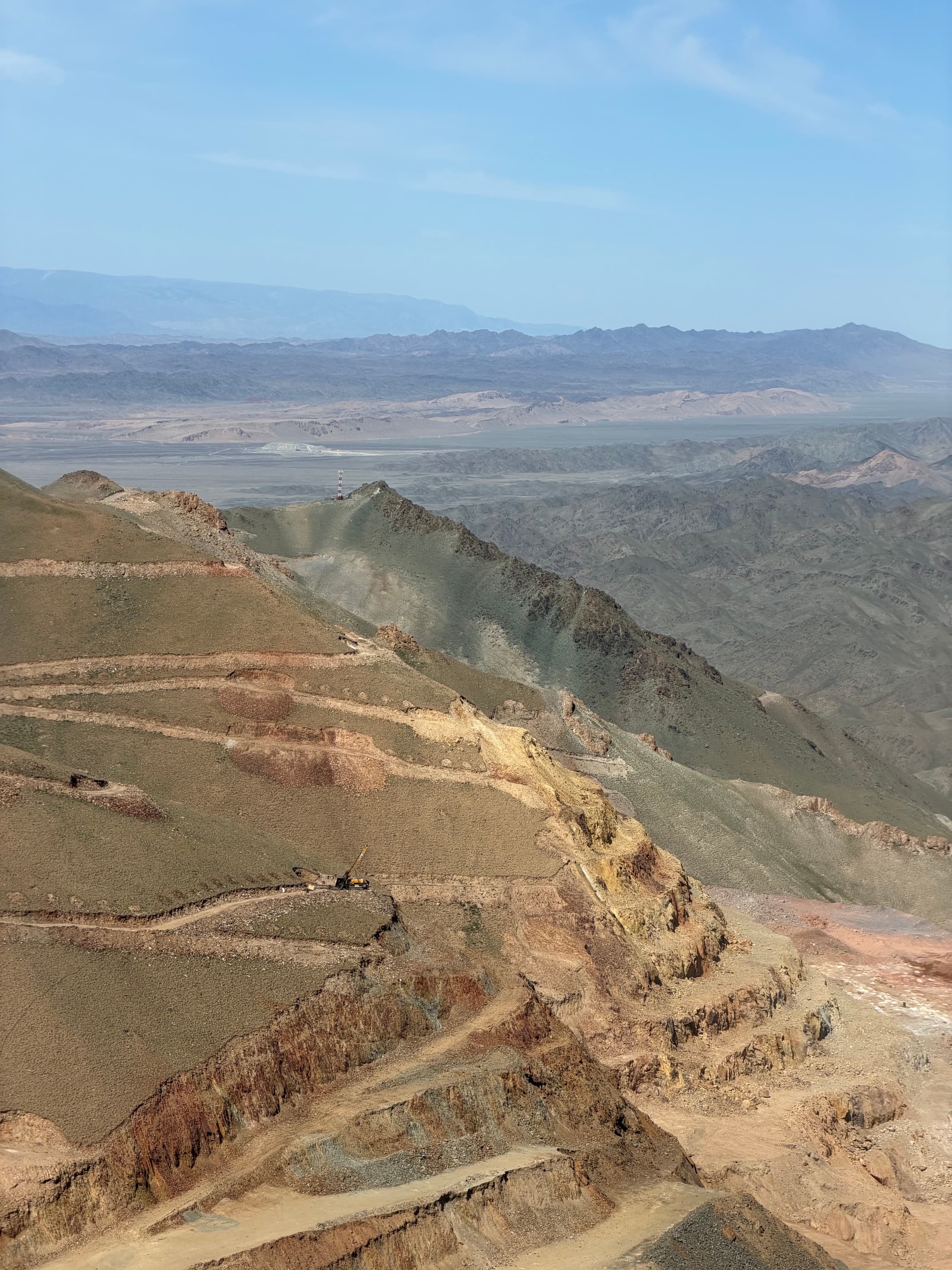 Orchlon Drill field operation in a mountain exploration area